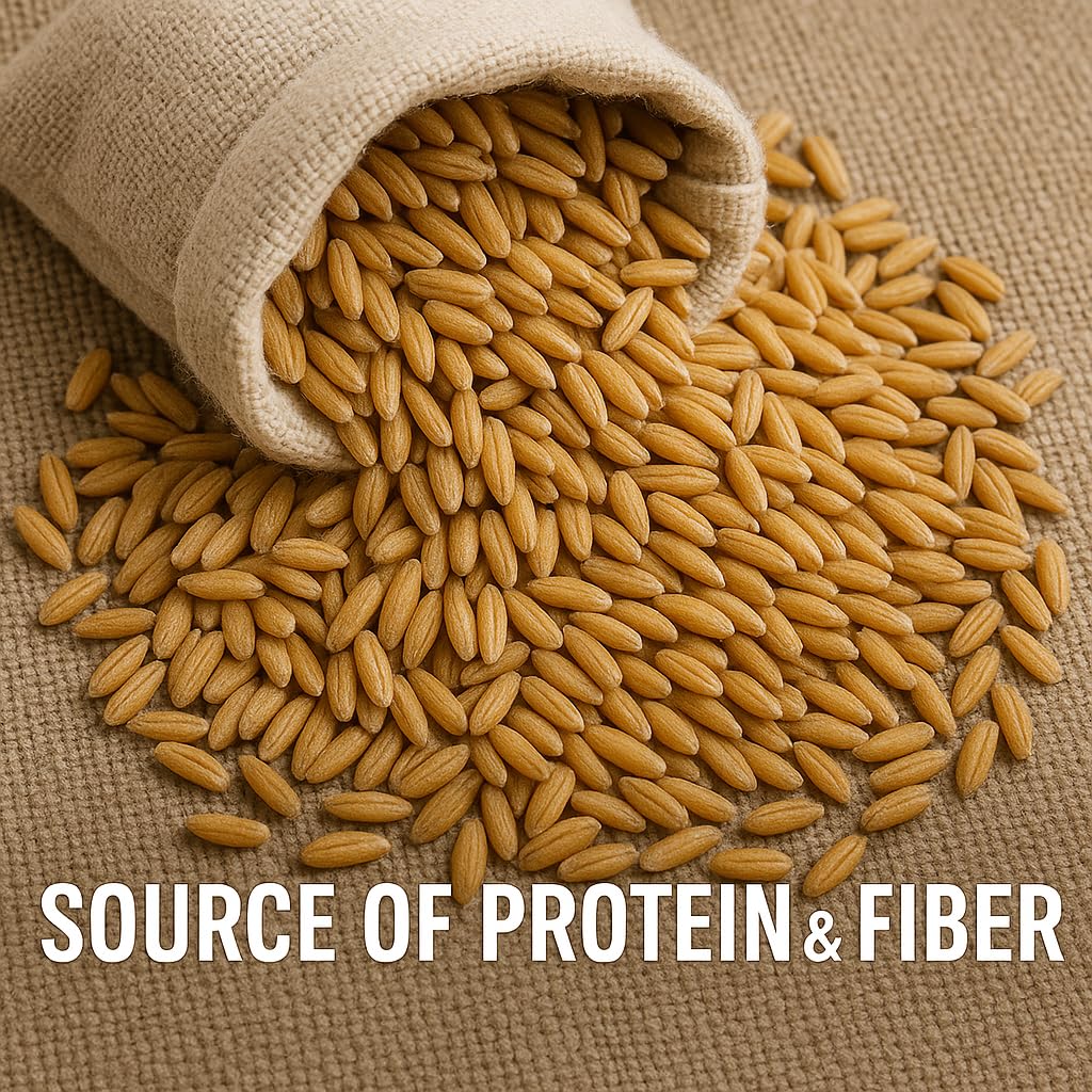 Farmer Bob's non-GMO oat groats emphasizing pure whole grain