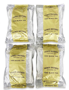 Farmer Brothers Black Iced Tea brew-ready glass showing crisp color