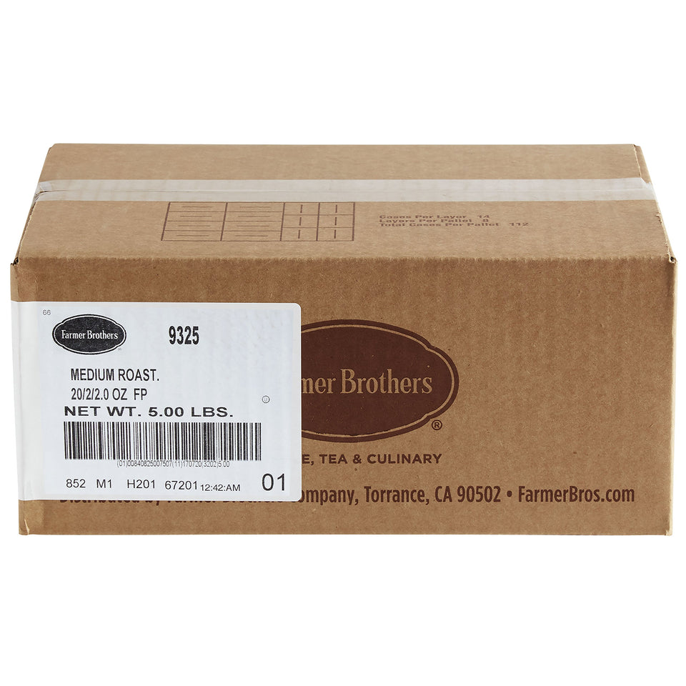 Farmer Brothers Breakfast Blend 40-filterpacks, convenient bulk packaging for busy kitchens.