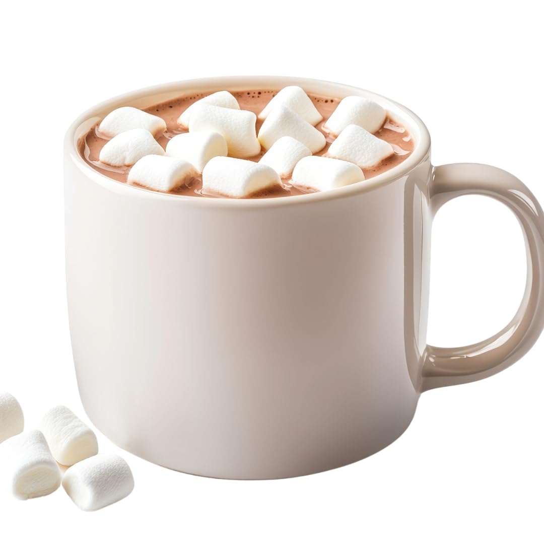 Creamy hot cocoa in a cup using Farmer Brothers mix.