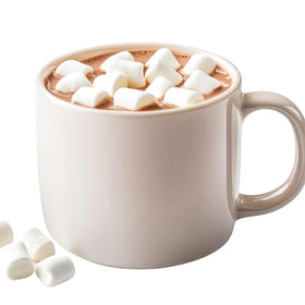 Creamy hot cocoa in a cup using Farmer Brothers mix.