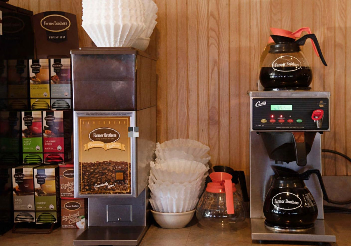 Commercial-grade packaging for Farmer Brothers Premium Blend