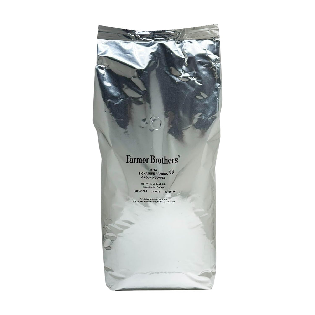 Farmer Brothers Premium Blend five-pound bag ready for daily cafe use