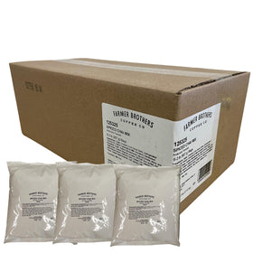 Farmer Brothers Spice Chai powder bag for home or cafe use; convenient prep