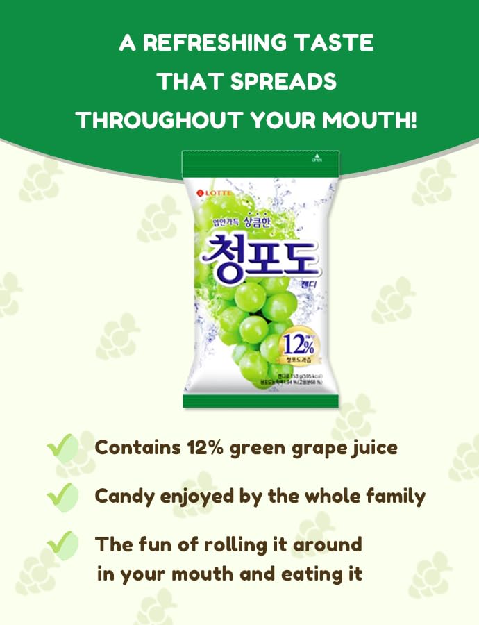 Close up of Green Grape Candy texture with fruity aroma