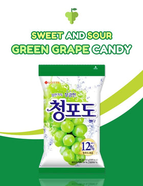 FARMER QUEEN Green Grape Candy back view with resealable packaging