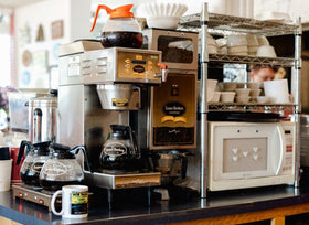 Breakfast Blend stored on a kitchen counter ready for quick daily brewing.
