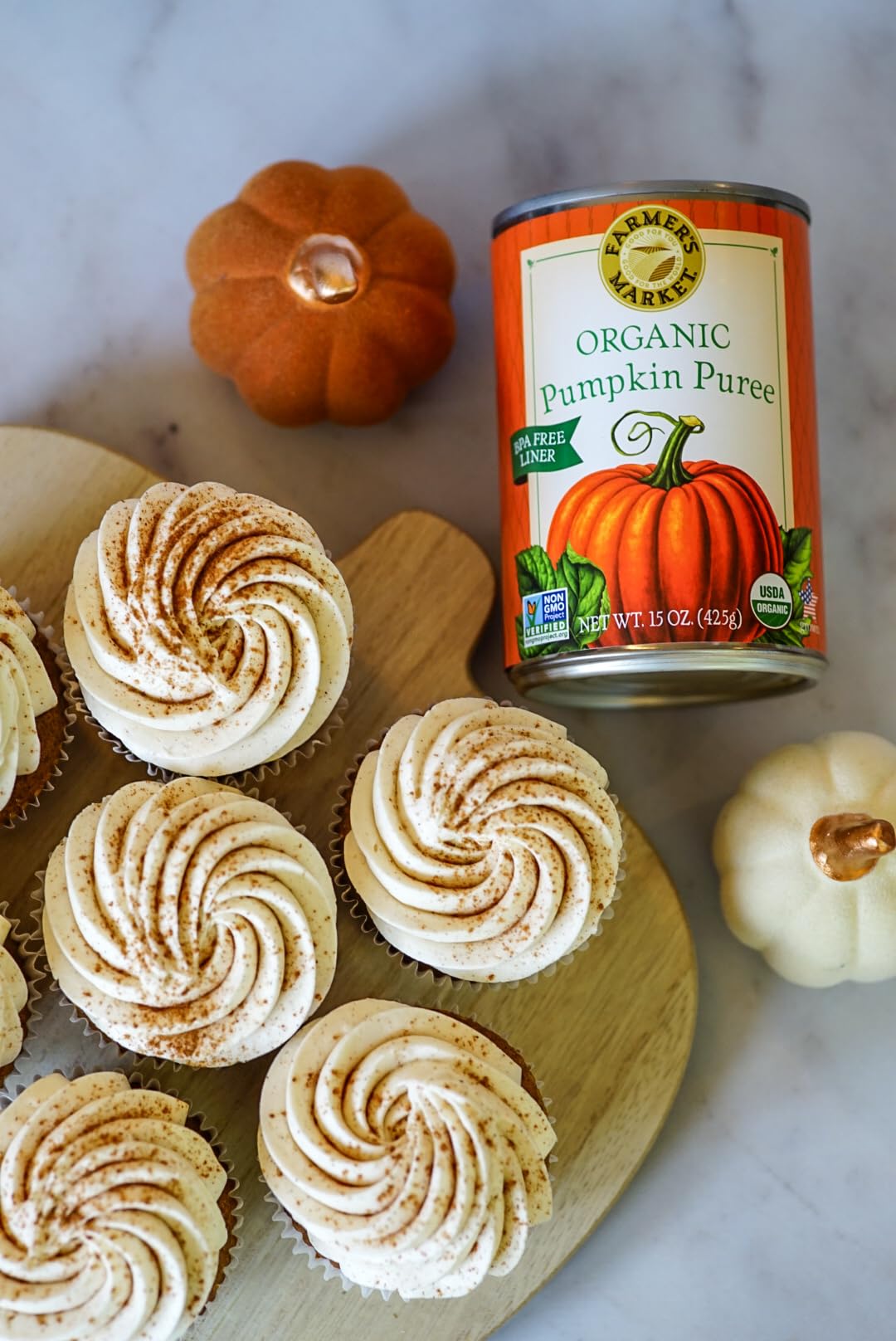 FARMER'S MARKET Organic Pumpkin Puree in a kitchen setting for quick meal prep