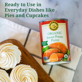 FARMER'S MARKET puree tub front view in a kitchen setting for easy use.