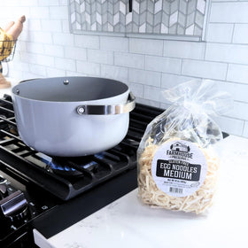 Farmhouse Preserve packaging front showcases gluten-free credentials.