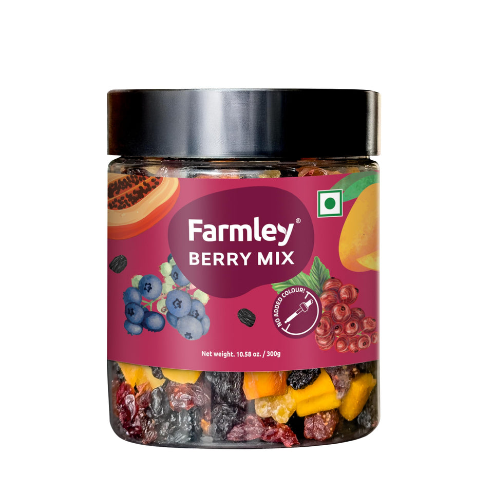 Farmley Berry Mix 8-in-1 berries in a bowl, perfect for smoothie bowls.