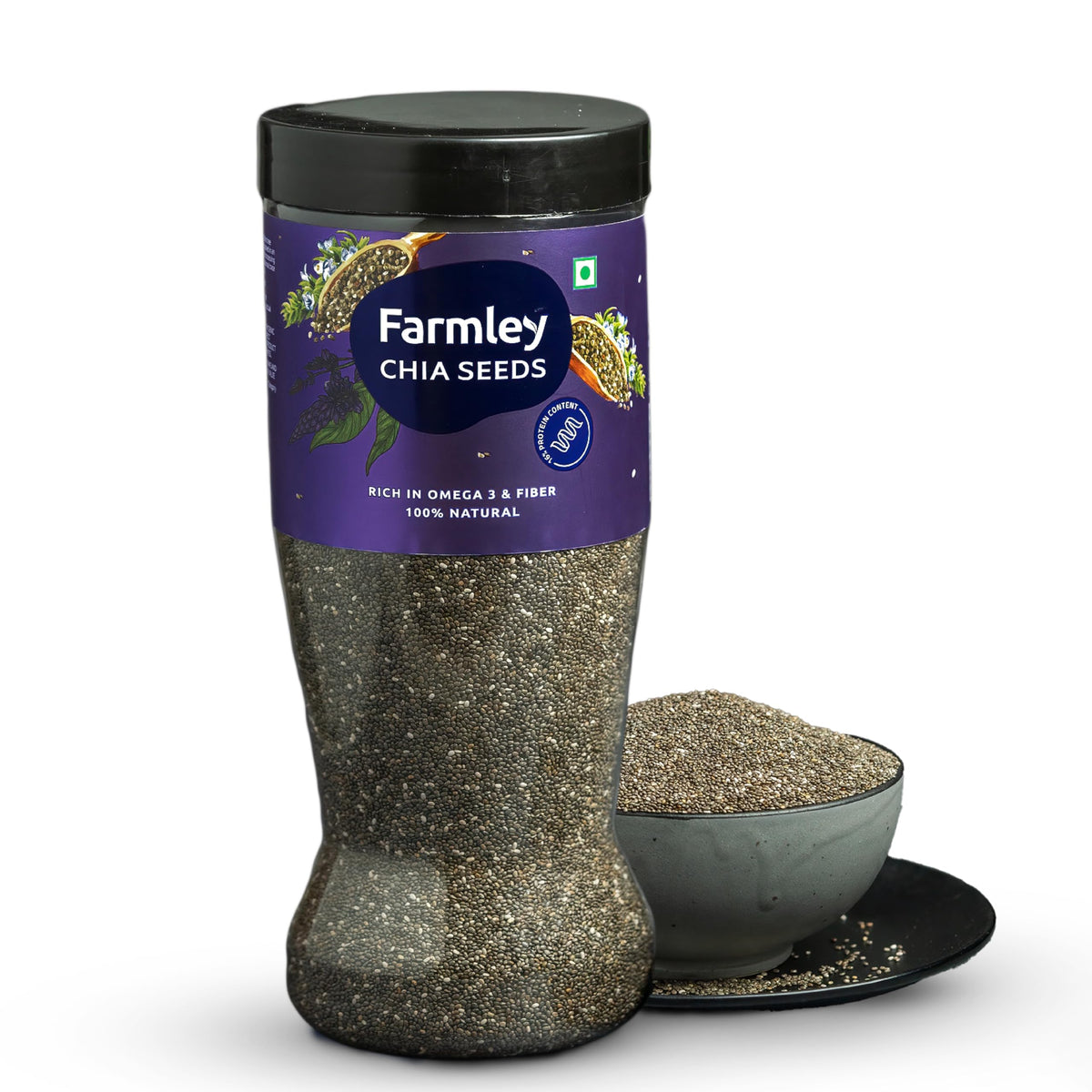 Farmley chia seeds pack resealable for easy storage and daily smoothies