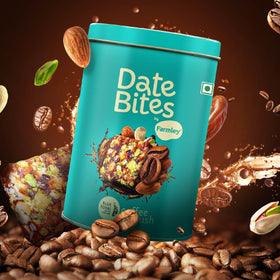 Pack shot of Farmley Coffee Rush Date Bite highlighting convenient packaging.