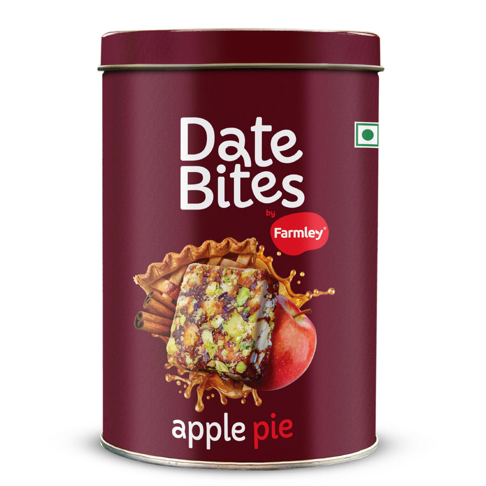 Farmley Date Bites Apple Pie jar for convenient snacking on the go