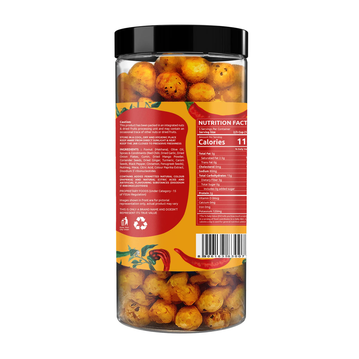 Farmley roasted foxnuts showing crunchy texture for a light snack
