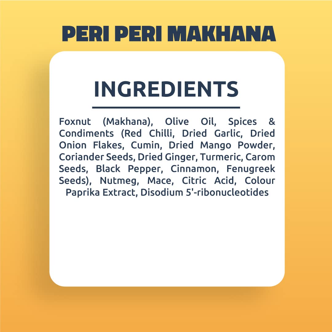 Farmley peri-peri seasoned makhana close-up with vibrant spices