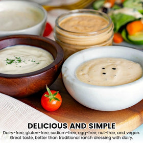 Front label of Farrell Dairy Free Ranch Mix bottle for dairy-free meals