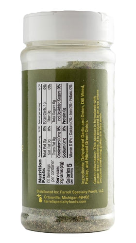 Closeup of Farrell Dairy Free Ranch Mix ingredients for vegan dishes