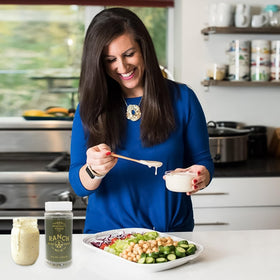 Herbs like dill and parsley with Farrell mix for flavor