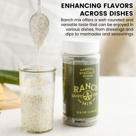 Ranch seasoning on roasted vegetables with Farrell mix