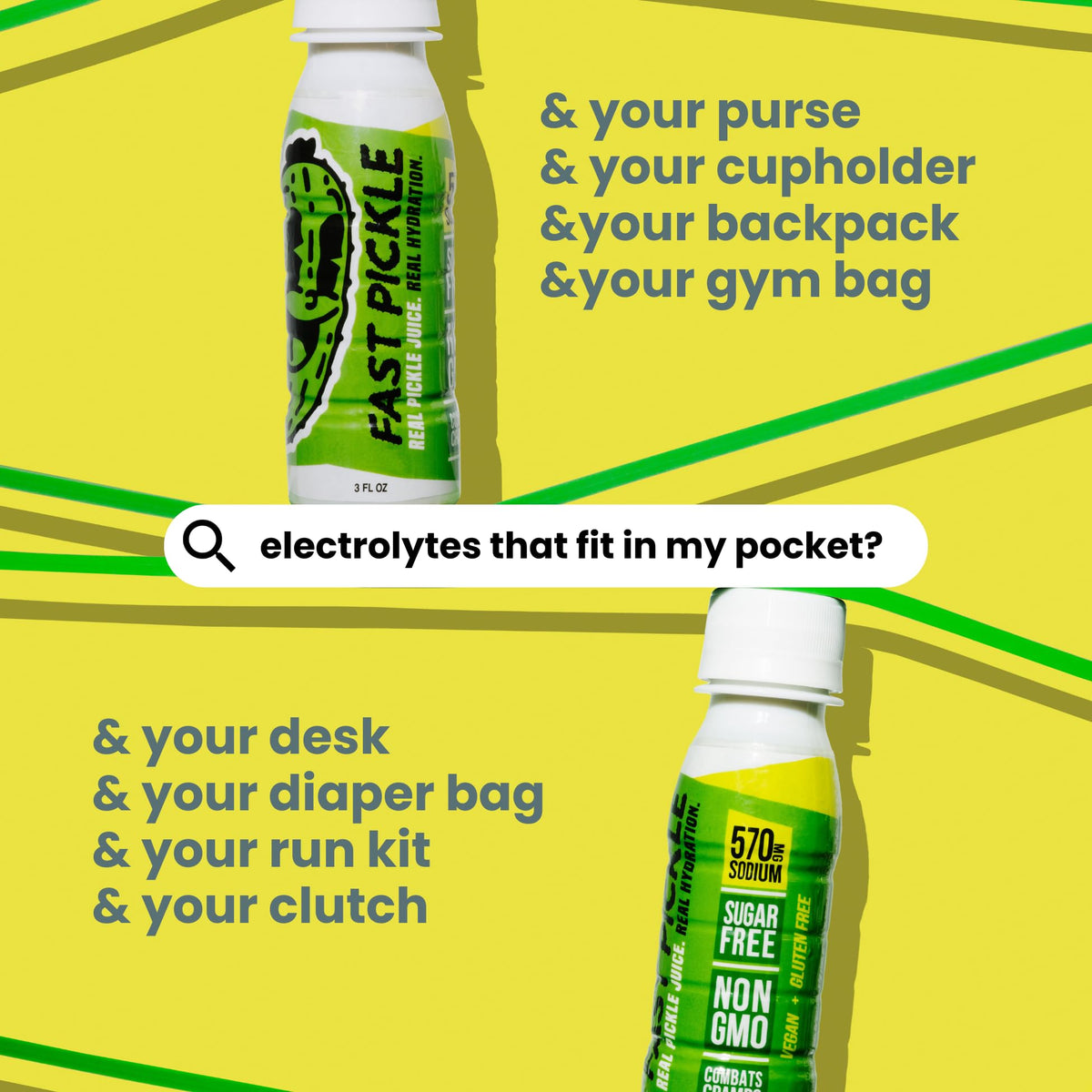 Fast Pickle Juice Shots 12-pack box showcases convenient workout hydration
