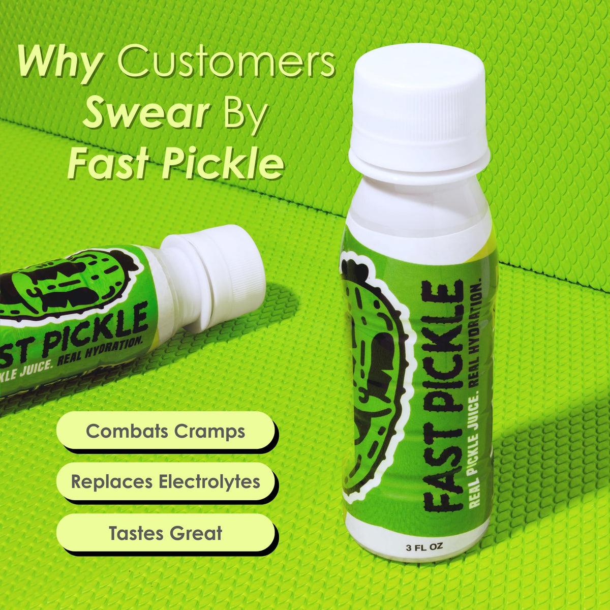 Fast Pickle Juice Shots in athletic setting underscores active hydration support