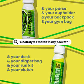 Fast Pickle no sugar label close-up highlighting clean ingredients.