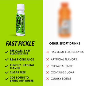 Fast Pickle six-pack on shelf for easy bulk hydration.