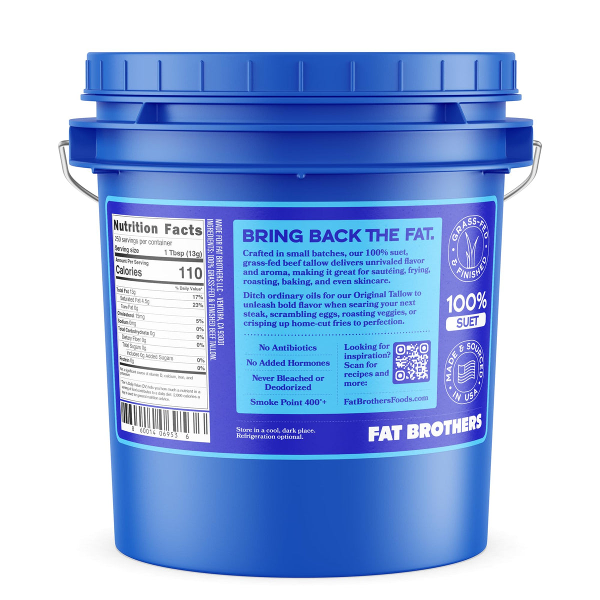Fat Brothers tallow for cold-process soap making.