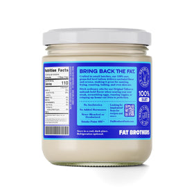 Fat Brothers two jars labeled, convenient storage and easy scooping.