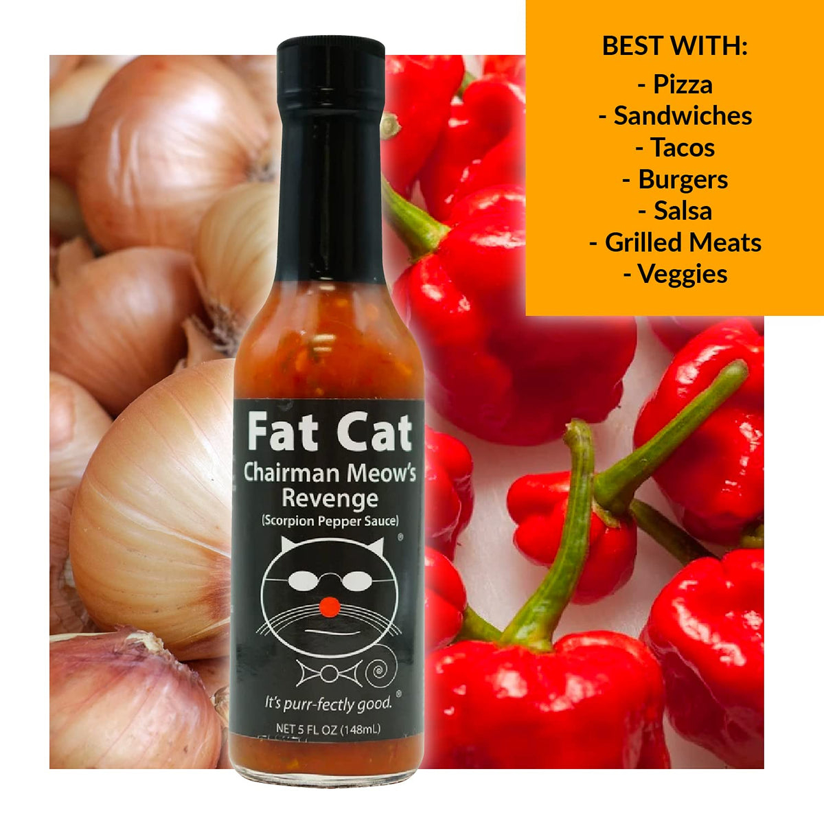 Fat Cat Chairman Meow's Revenge ingredients close-up emphasize natural gluten-free flavor