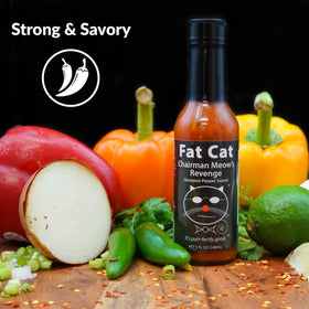 Fat Cat Chairman Meow's Revenge glaze on veggies demonstrates versatile topping