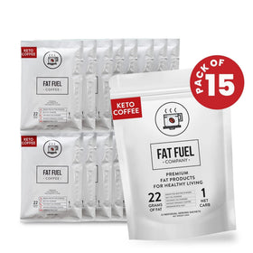 The Fat Fuel Company FAT FUEL Keto Coffee on-the-go-packet enables quick, tasty energizer.