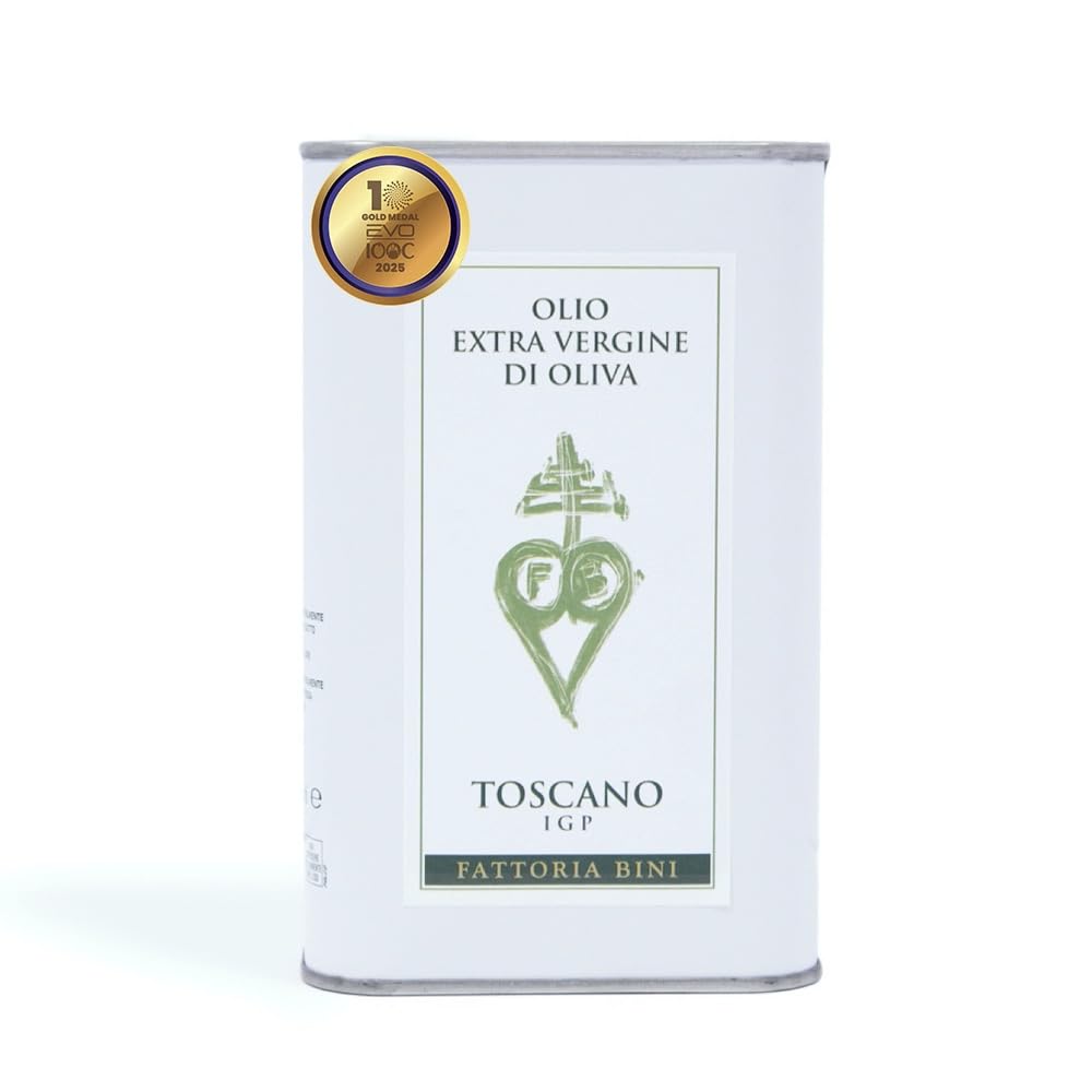 Fattoria Bini Tuscany EVOO bottle offers premium flavor for cooking and finishing.