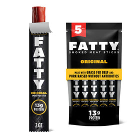 FATTY Meat Sticks original flavor 2 oz pack for on-the-go snacking.