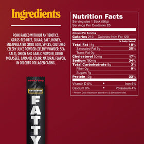 FATTY Meat Sticks refrigeration display keeps protein ready for snacking.