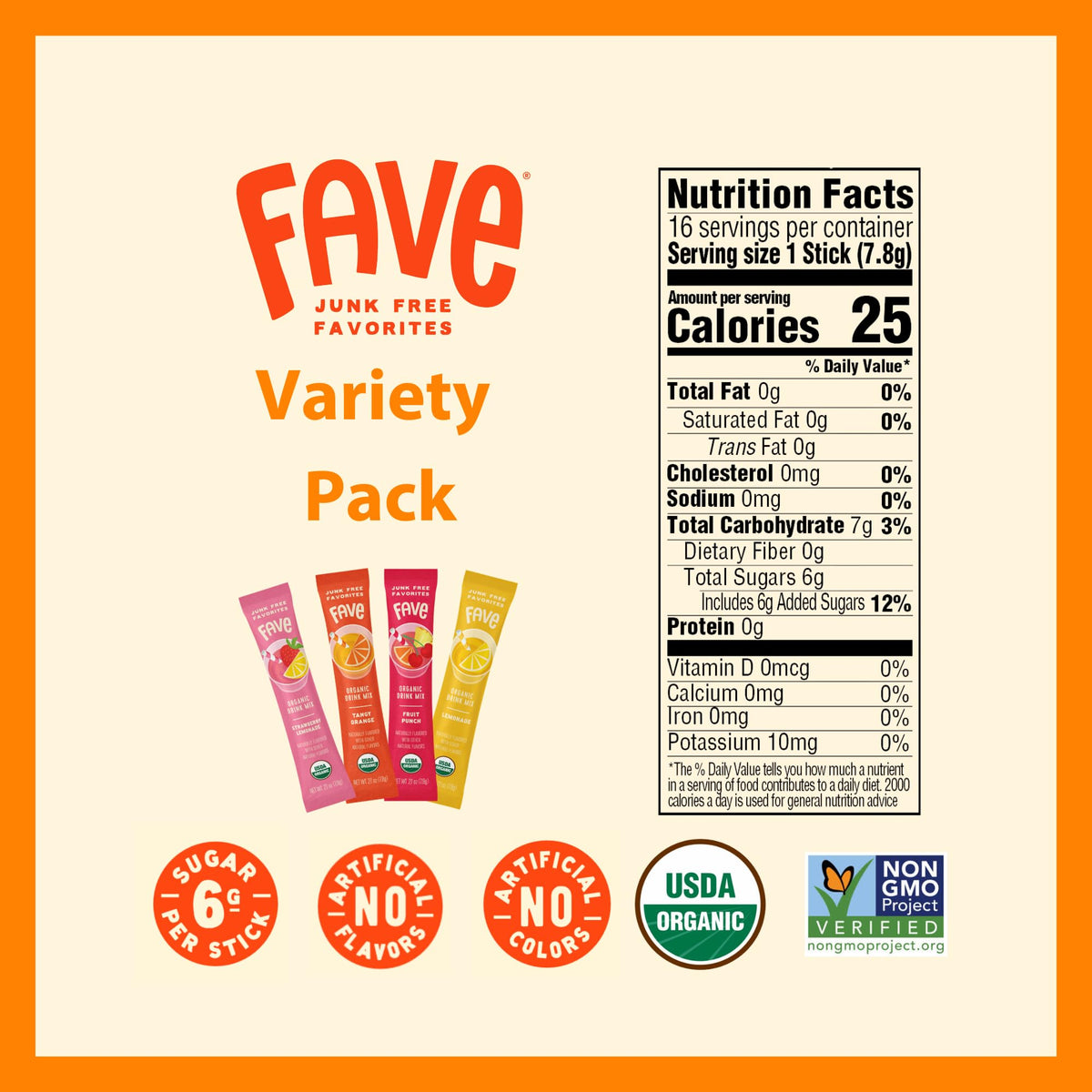 Fave Mix Inc 16-stick pouch shown for easy on-the-go flavor variety