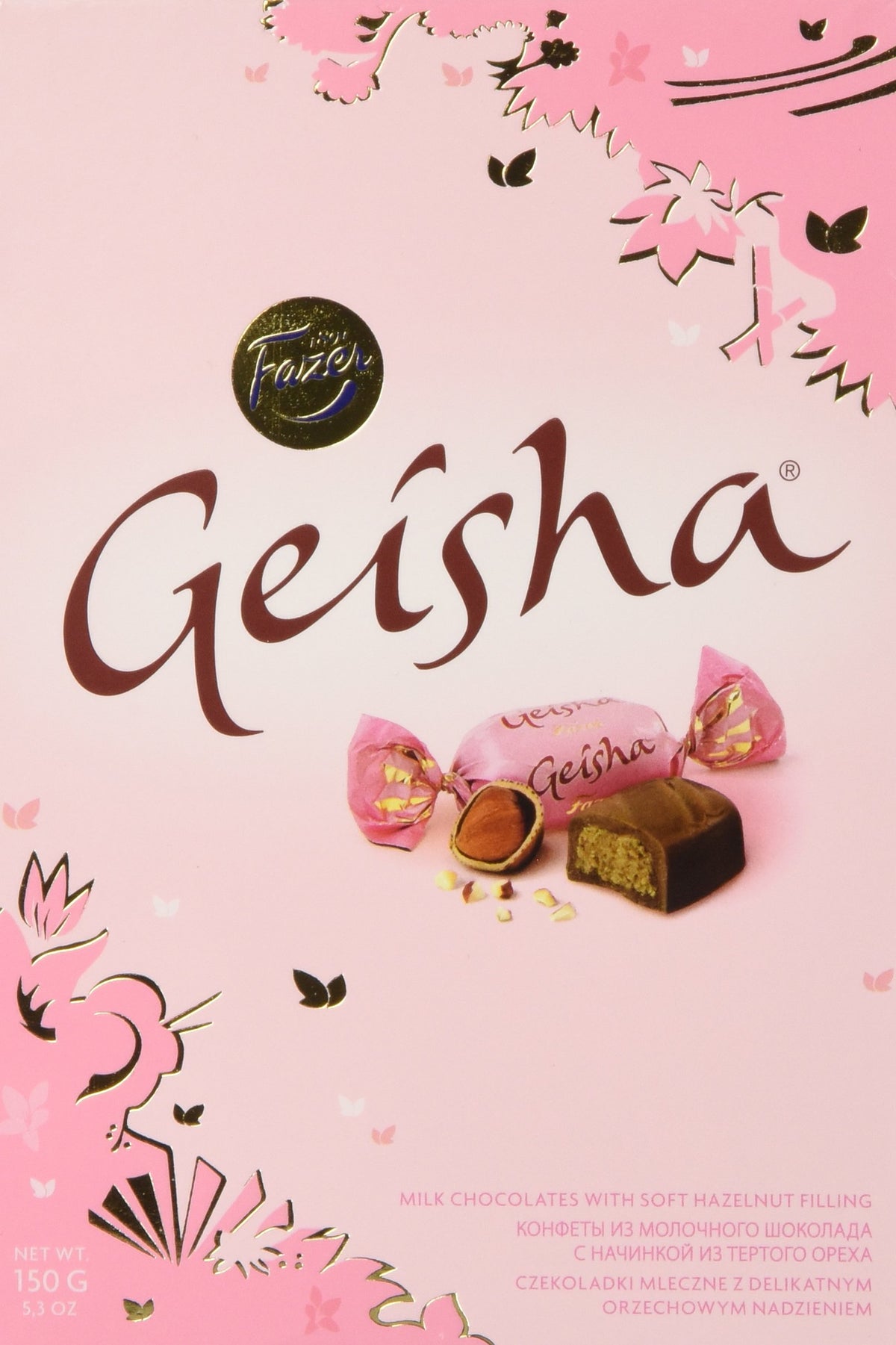 Fazer Geisha milk chocolates with soft hazelnut filling for premium gifting