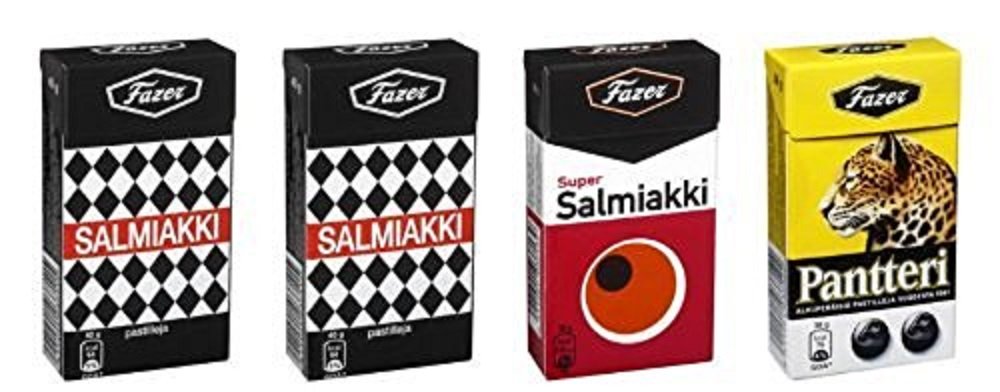 Fazer Super Salmiakki Mix pastilles in diamond shapes, ideal for licorice lovers seeking bold flavor.