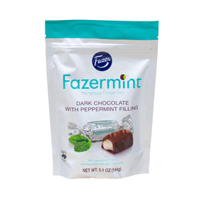 Fazermint Dark Chocolate Peppermint Creams on a serving plate, perfect for gifting and sharing.