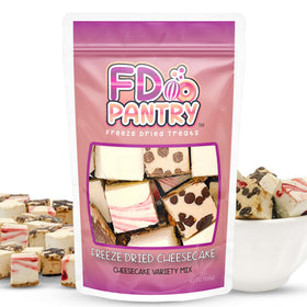 FD Pantry caramel cheesecake bites show a crunchy New York style snack