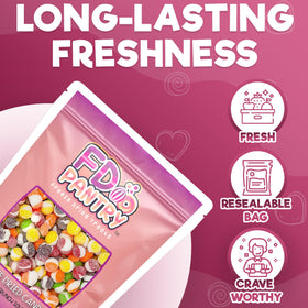 FD Pantry Fruit Crunch Sour Freeze Dried Candy close-up crunch texture.