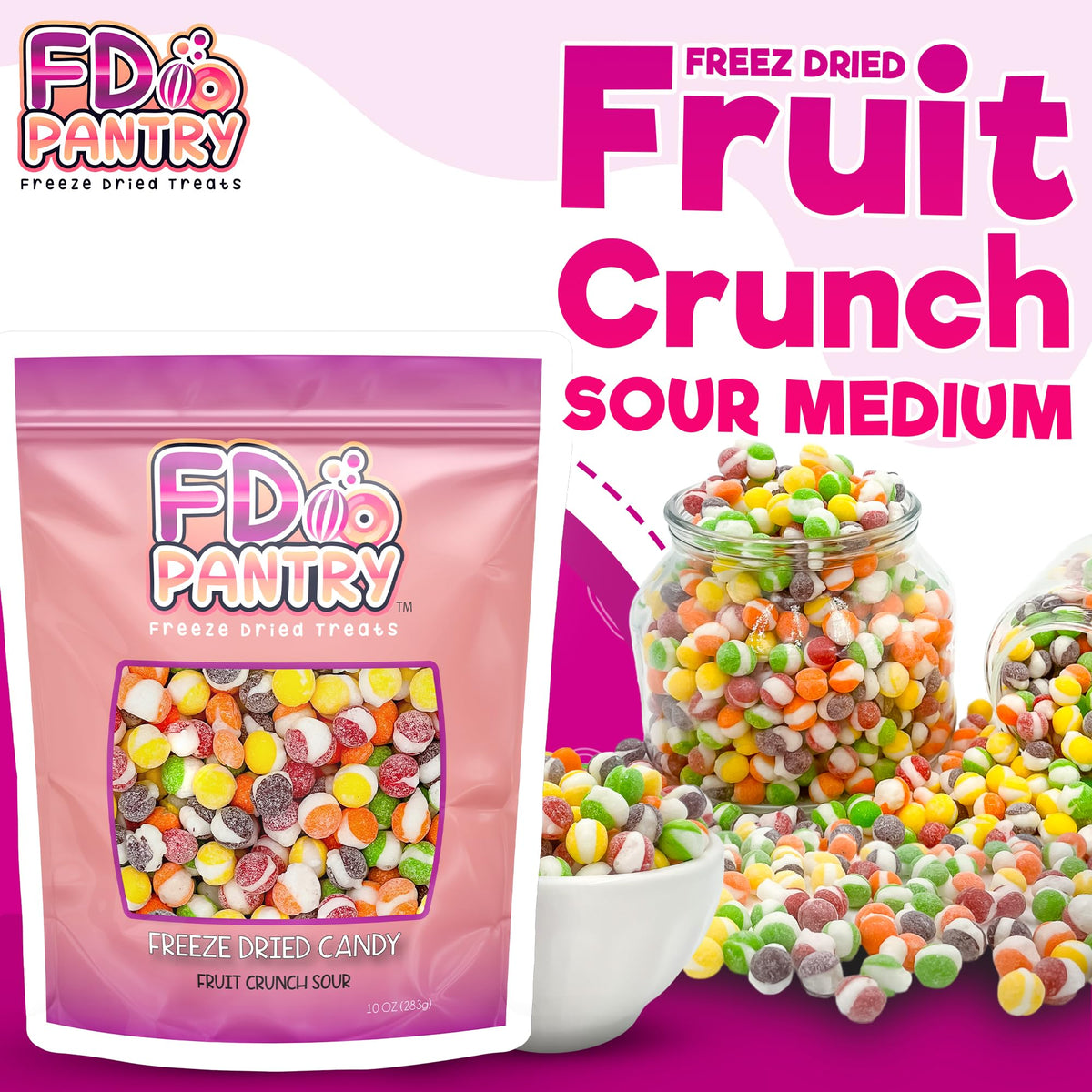 FD Pantry Fruit Crunch Sour Freeze Dried Candy hiking snack idea.