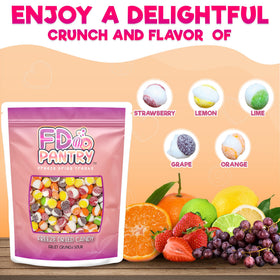 FD Pantry Fruit Crunch Sour Freeze Dried Candy variety display highlights mix.