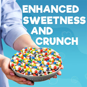 FD Pantry Fruit Crunch Tropical Freeze-Dried Candy textured surface showing crunchiness.