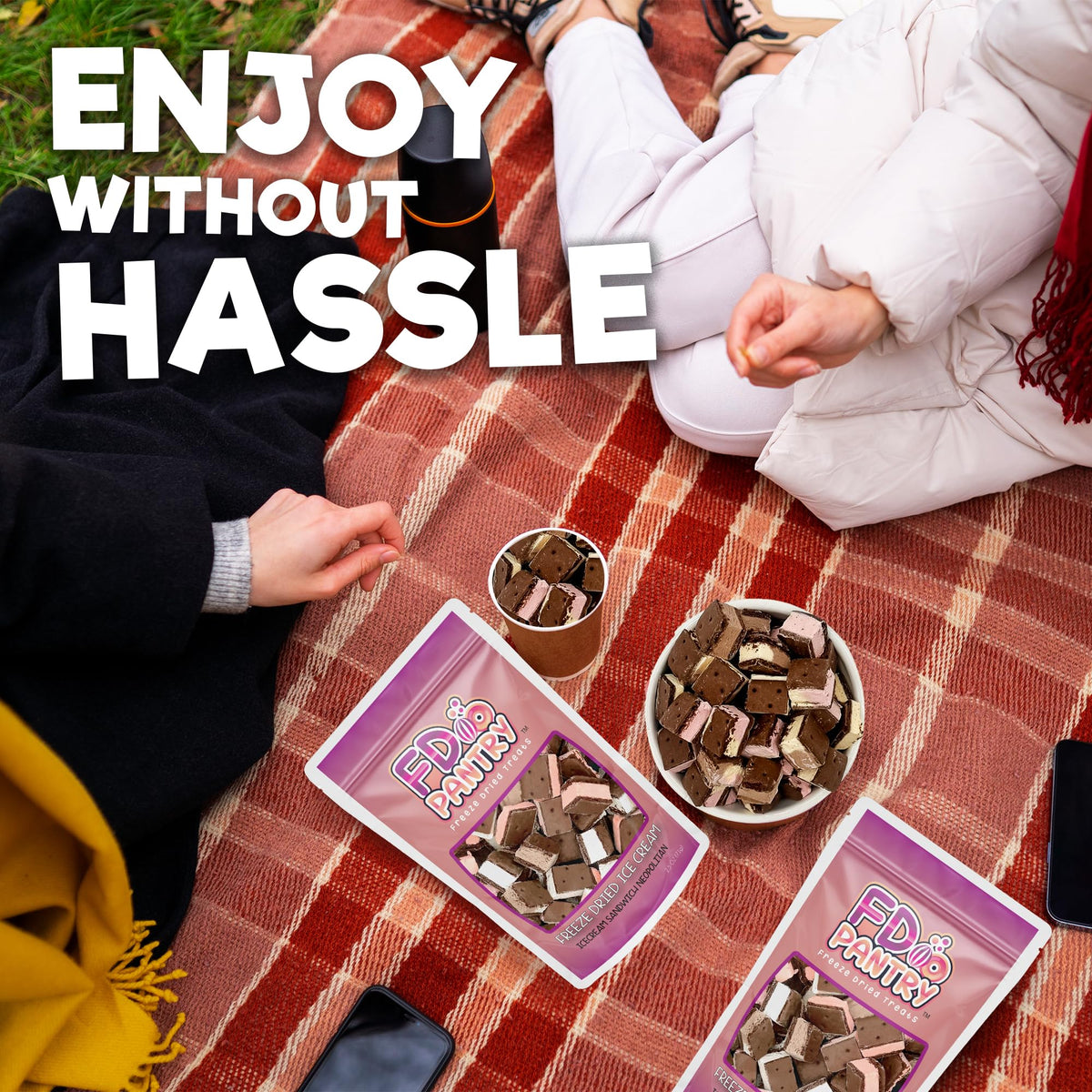FD Pantry gift-ready packaging highlights a cheerful dessert gift.