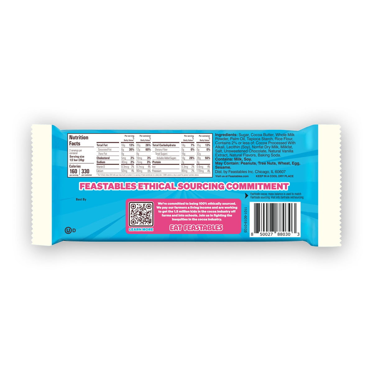 Feastables MrBeast bar on a snack board perfect for sharing.