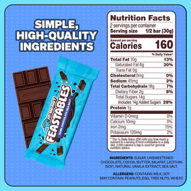 Feastables MrBeast dark chocolate sea salt bar close-up highlighting balanced flavor.