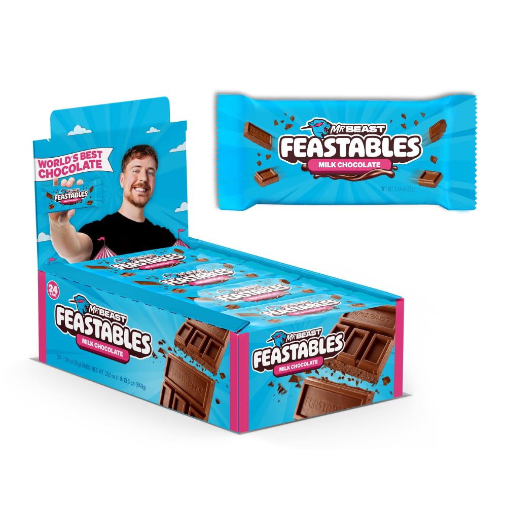 Feastables MrBeast full-size bar pack for sharing at gatherings