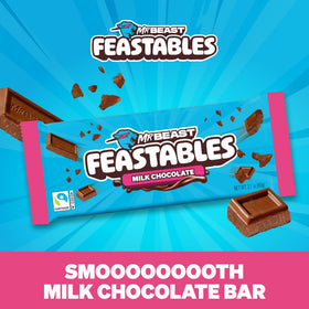 Feastables MrBeast milk chocolate bar king-size shown for sharing